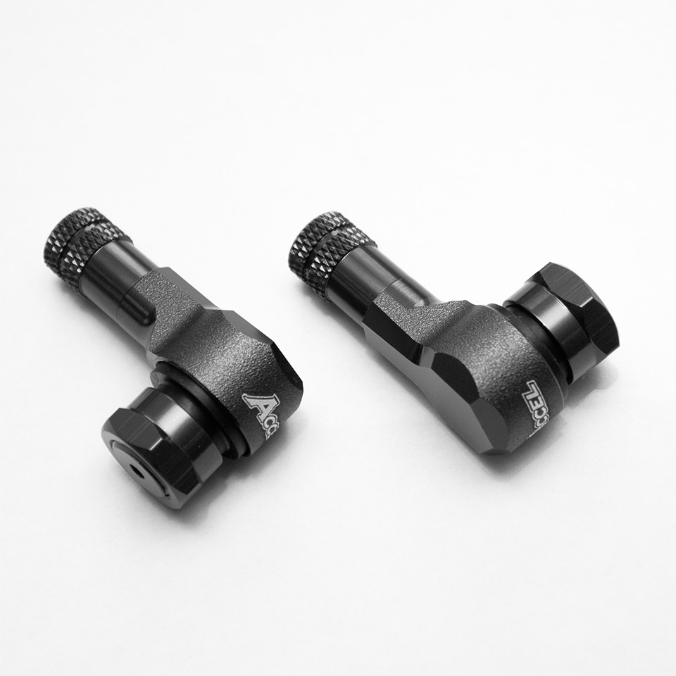 ACCEL valve stems set (2 pcs) - black (VC-02BK)