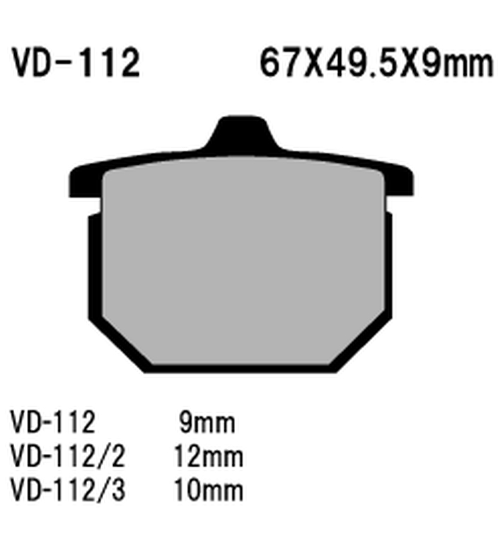 VESRAH brzdové destičky KH29 sintrované barva zlatá HONDA CX500 79-81, GL1000/1100 75-81 vyrobeno v Japonsku (VESRAH brzdové destičky KH29 sintrované)