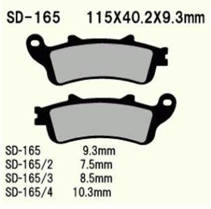 VESRAH brzdové destičky KH261 / KH281 sintrované barva zlatá (8,5mm) vyrobeno v Japonsku