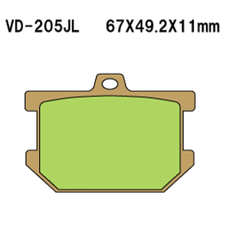 VESRAH brake pads KH34 sinteredcolour gold YAMAHA SR500 76-81, xs,xv vyrobeno v japonsku (VD-205JL)