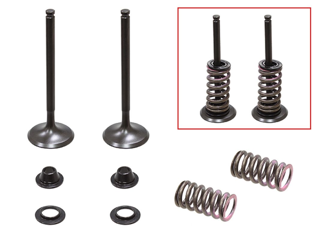 PSYCHIC exhaust valves (set of 2 valves with springs and shims) YAMAHA YZF 450 '10-'13 steel (29,95X5,39X85,95MM) (XU-09541EK)