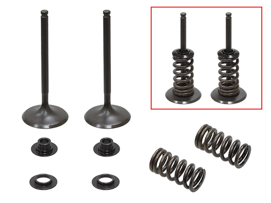 PSYCHIC intake valves (set of 2 valves with springs and shims) HUSQVARNA FE 350 '14-'19, KTM EXCF / XCF-W 350 '12-'18 steel (36X5,47X87,2MM) (XU-09555IK)