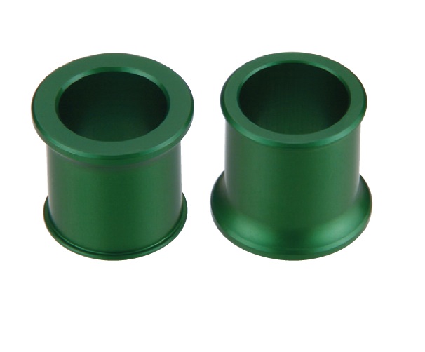 ACCEL rozpěrky předního kola KAWASAKI KX 125/250 06-08 KXF 250 06-20, KXF 450 06-18 barva zelená (11-1031) -