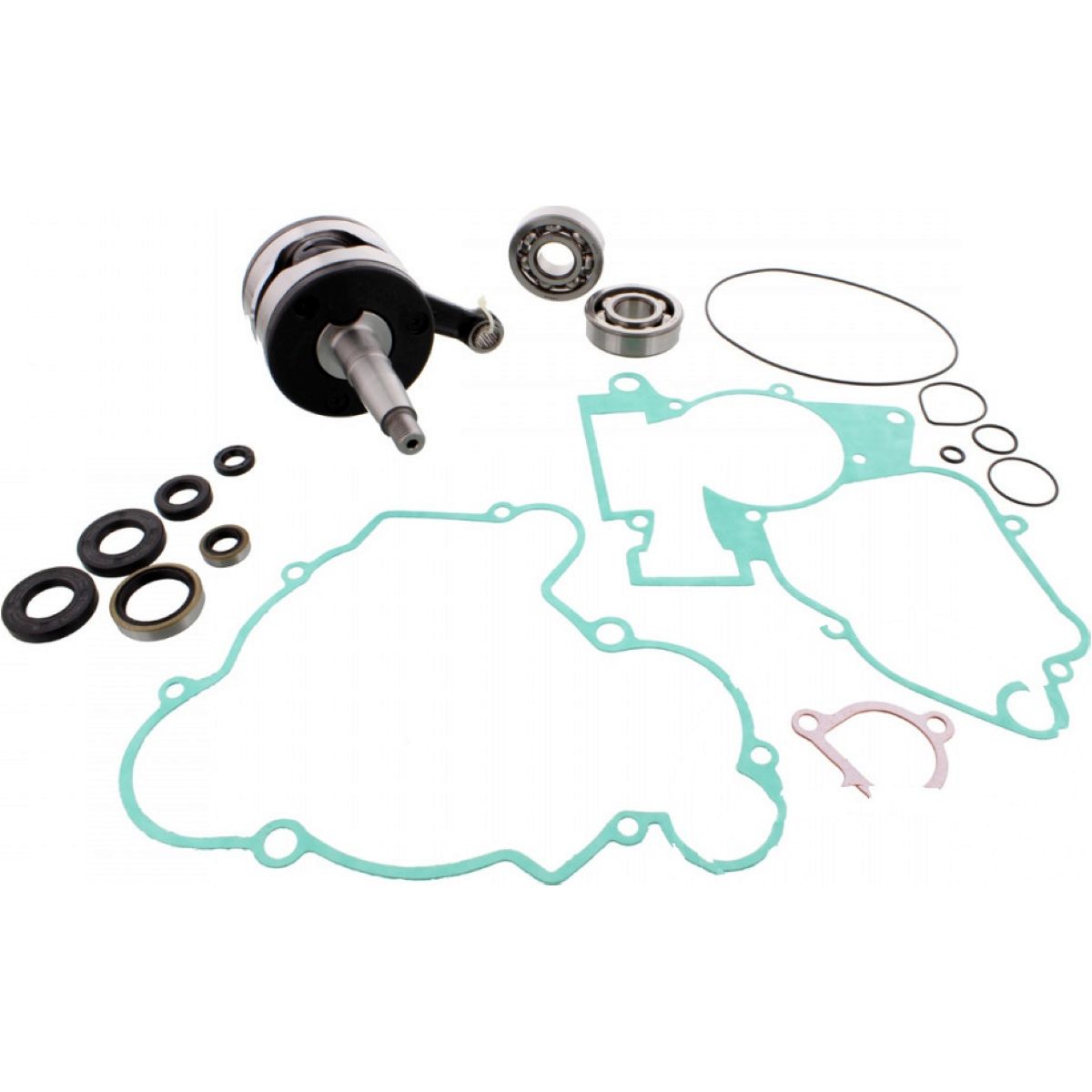 WISECO kliková hřídel KTM SX 65 03-08 (s ložisky klikovky + sada těsnění a gufer na spodek motoru) (WISECO kliková hřídel KTM SX 65 03-08 (s ložisky)