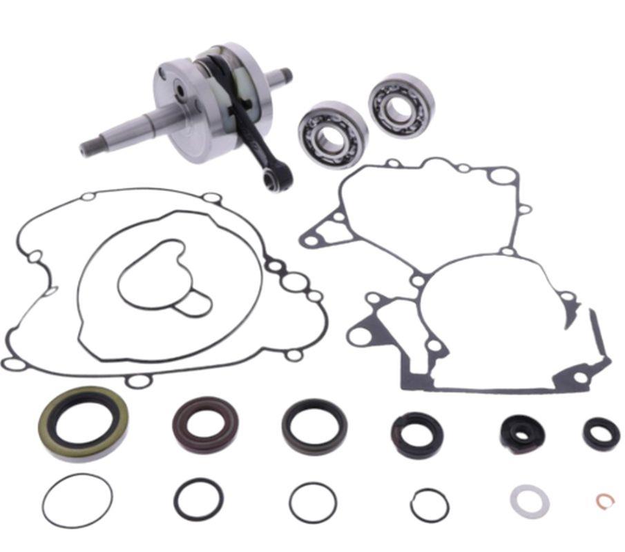 WISECO kliková hřídel KTM SX 65 09-23, HUSQVARNA TC 65 17-23, GAS GAS MC 65 21-23 (s ložisky klikovky + sada těsnění a gufer na spodek motoru)