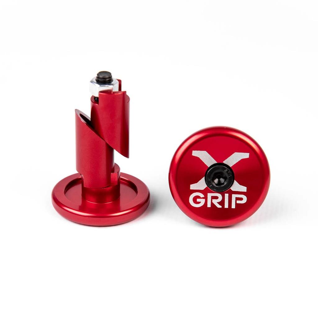 Levně X-GRIP koncovky řidítek do otvoru O průměru 12-16,2mm barva červená (X-GRIP koncovky řidítek do otvoru O průměru 12-16,2mm barva červená)