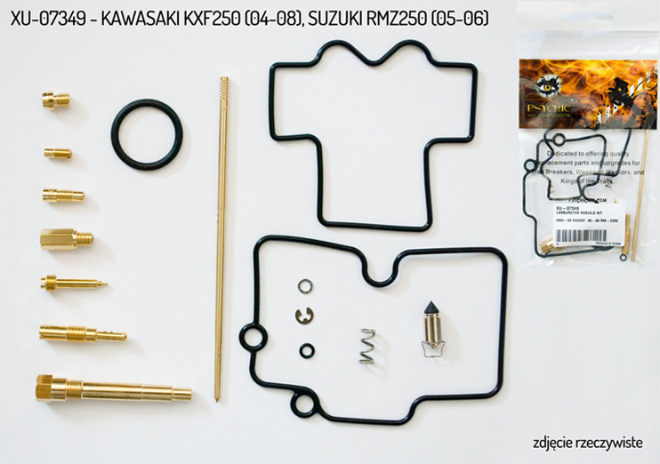 PSYCHIC sada na opravu karburátoru KAWASAKI KXF 250 04-08, SUZUKI RMZ 250 05-06 (26-1455) (na 1 karburátor)