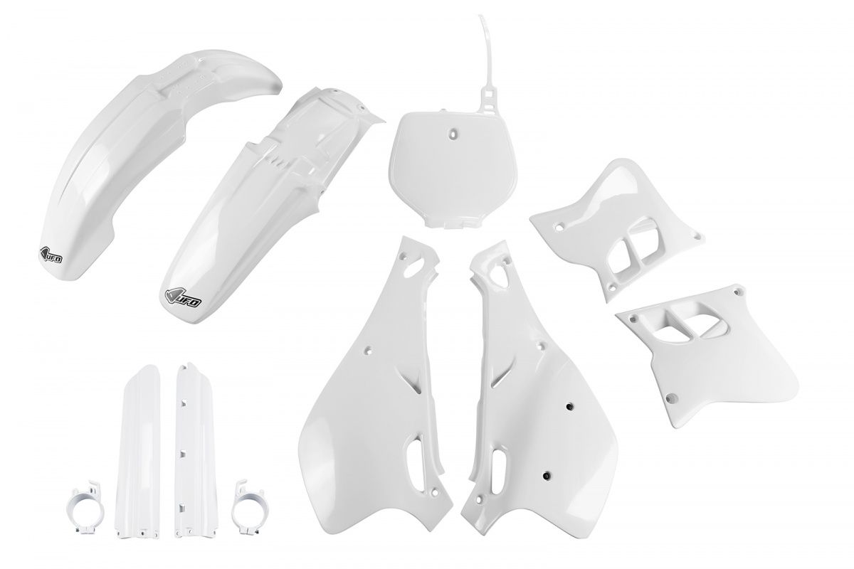 UFO complete plastic kit (FULL KIT) with fork covers YAMAHA YZ 125 93-95 color (white) (YA295E999)