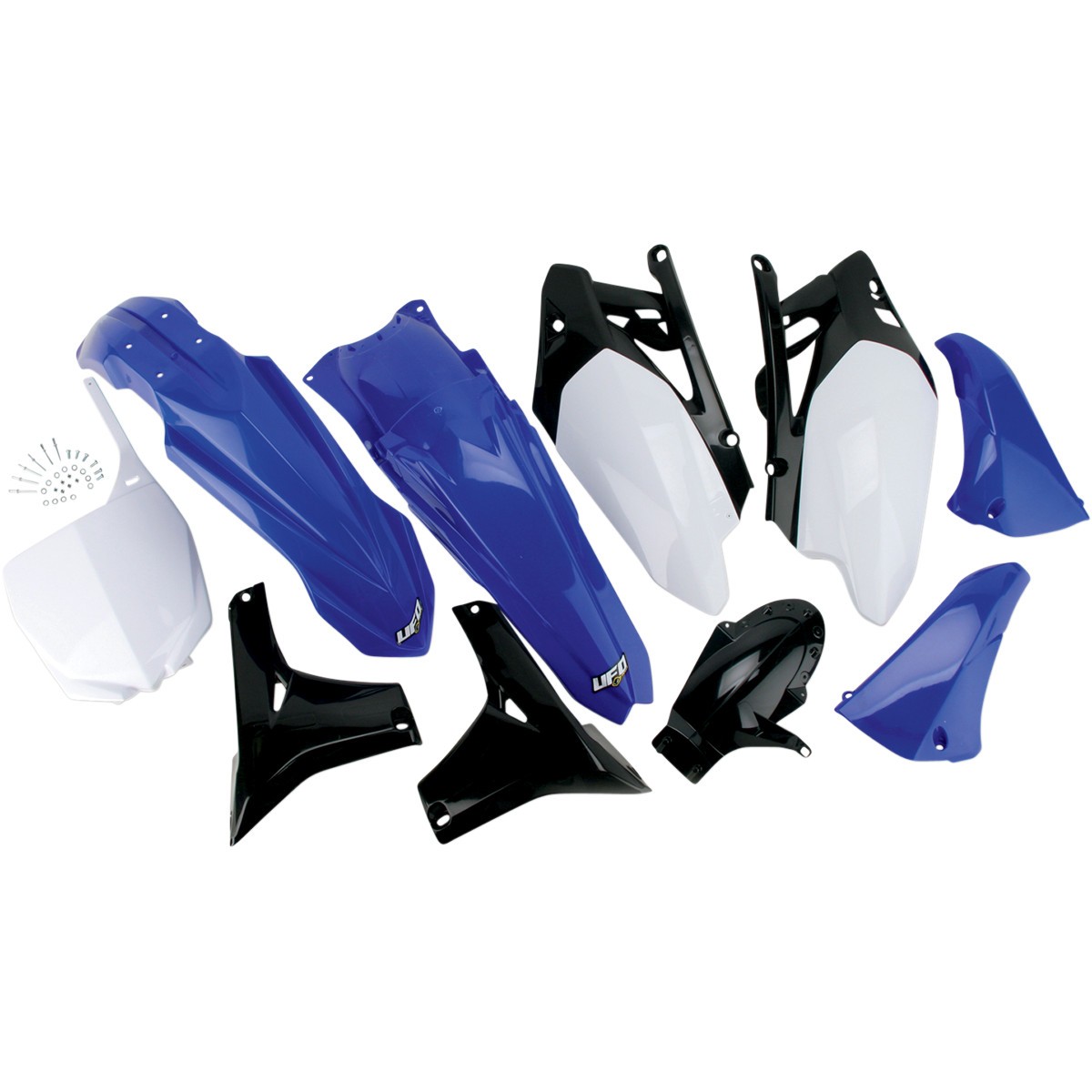 UFO kompletní sada plastů YAMAHA YZF 450 '10 barva OEM (bílá/modrá/černá) (YA309E999)