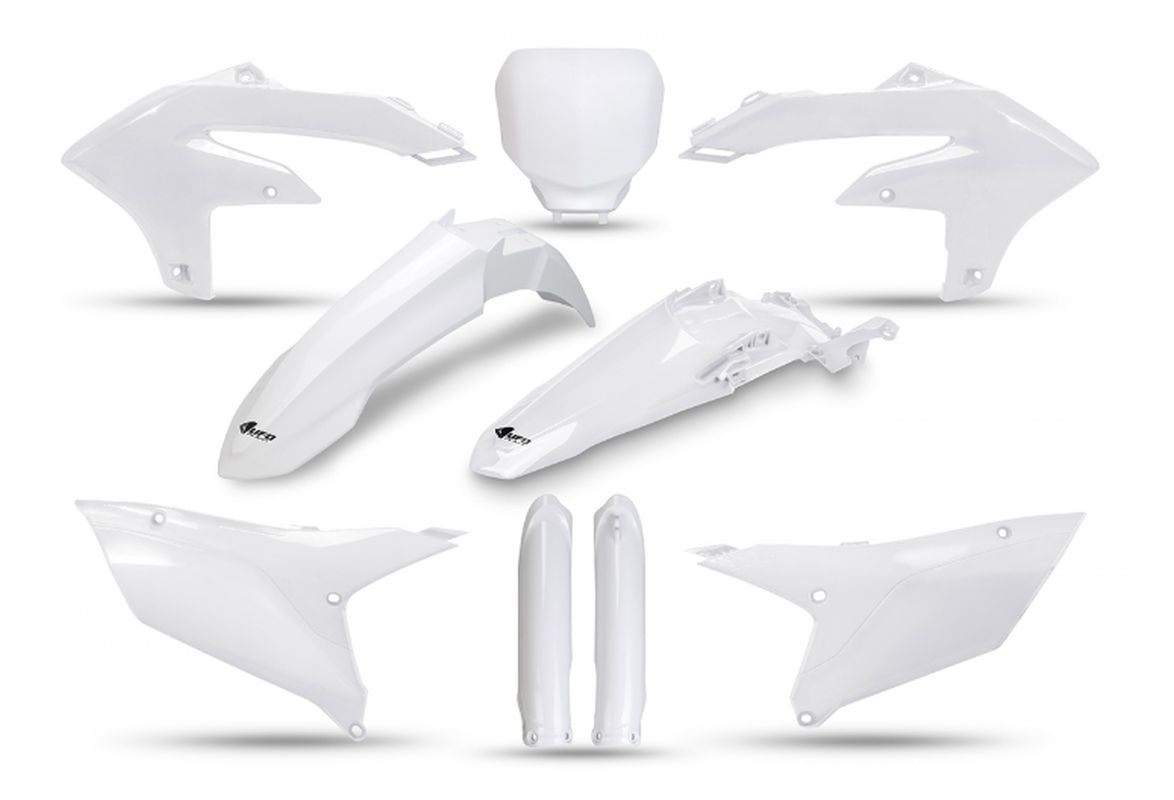UFO complete plastics kit (FULL KIT) with shock covers YAMAHA YZF 250 24-26, YZF 450 23-25 color white