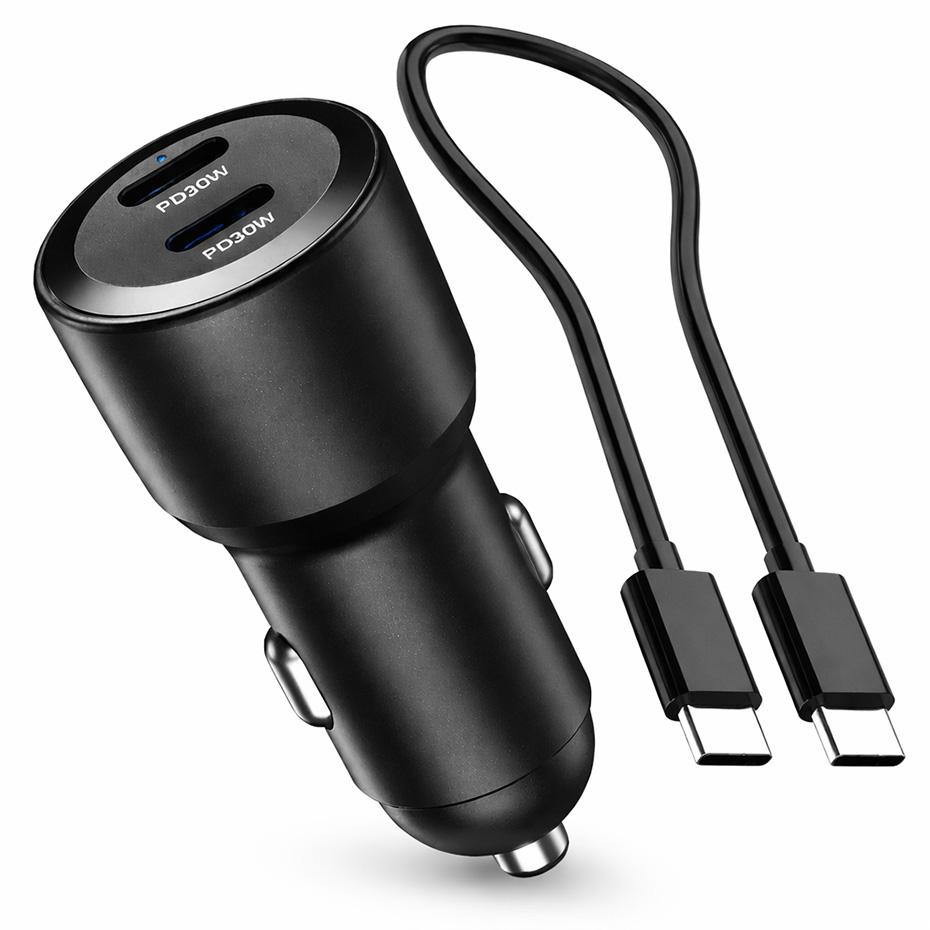BIKETEC univerzální duální nabíječka USB QC 3.0 - 36 W Quick Charge do zásuvky zapalovače (EL)