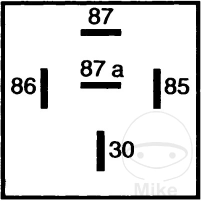 Hella relé přepínací 12V 40A 5-pólový + dioda