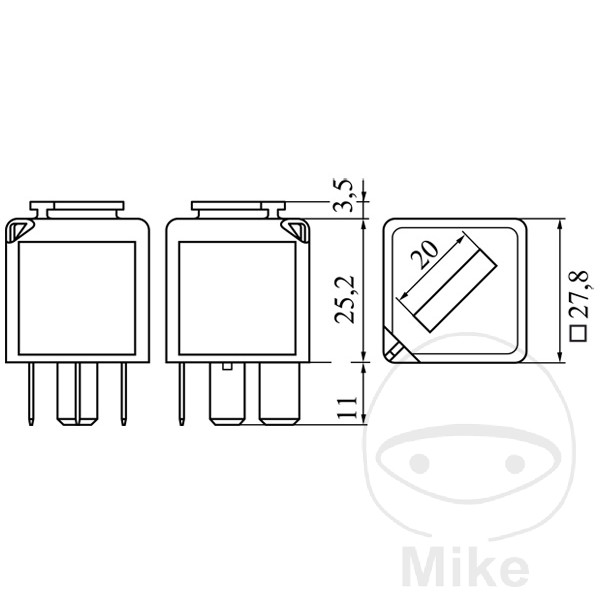 Bosch přerušovací relé multifunkční ID 12V 40A 5-pólový
