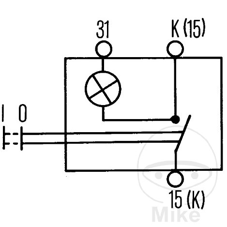 Hella spínač lanko s kontrolka 12V
