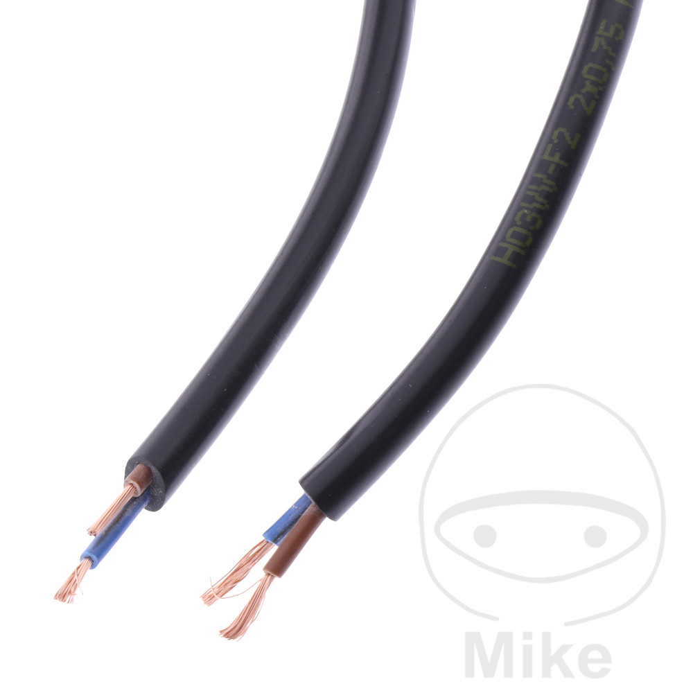 JMP kabel H03VV-přední 2X0.75 černá balení 5M
