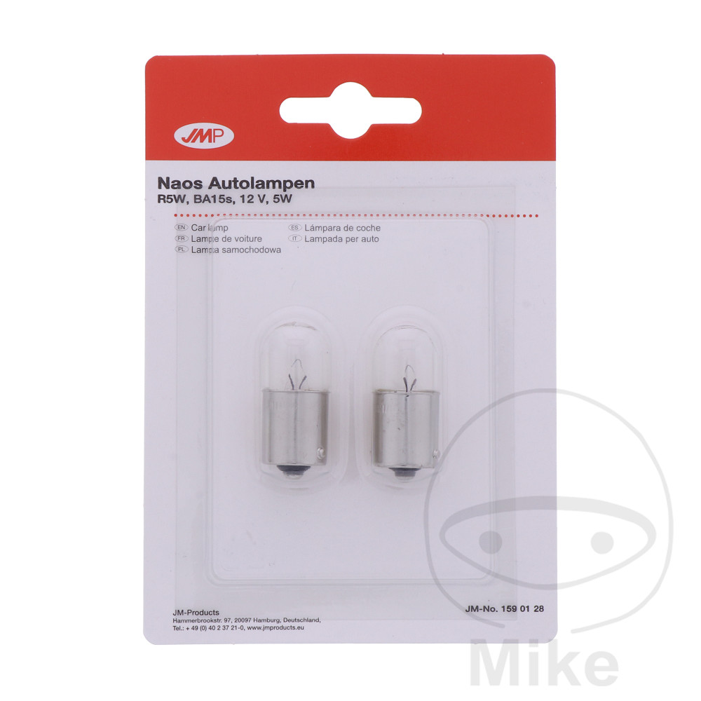 JMP žárovka 12V 5W BA15S 2er Blister ID 1597715 APRILIA CAPONORD 1200 ABS 13-17, CAPONORD 1200 TRAVEL PACK ABS 13-17, RS 125 4T REPLICA ABS 17-18, RS4 125 4T REPLICA 14-16, SCARABEO 125 IE LIGHT 09-12, SCARABEO 200 IE LIGHT 11-12, SHIVER 750 SL 09-16...