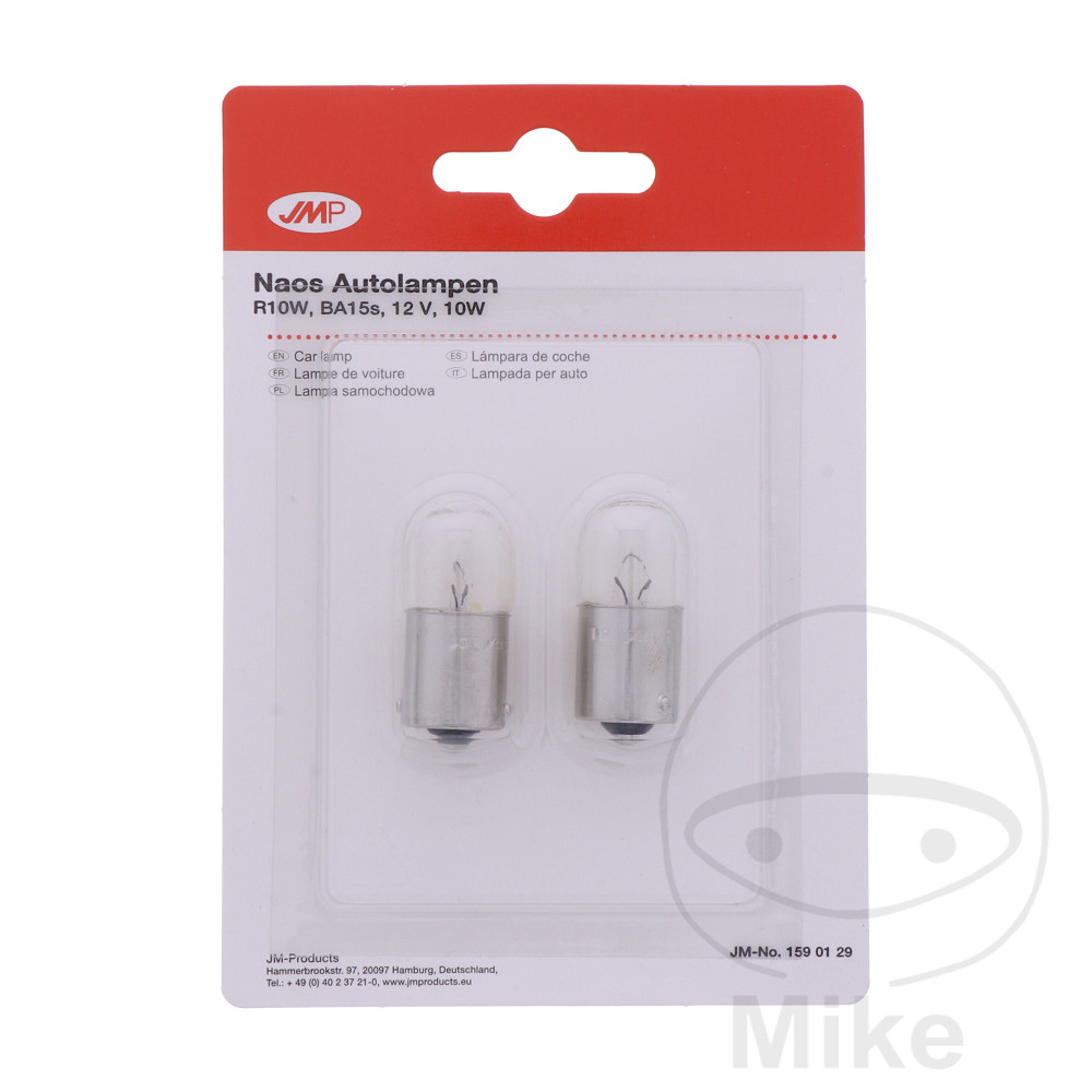 JMP žárovka 12V10W BA15S 2er Blister ID 1597723 GAS GAS EC 250 21-24, GAS EC 250 F 21-24, GAS EC 300 21-24, GAS EC 350 F 21, GAS EC 500 F 24, HONDA C 50 LA CUB 86, C 90 CUB 86-96...