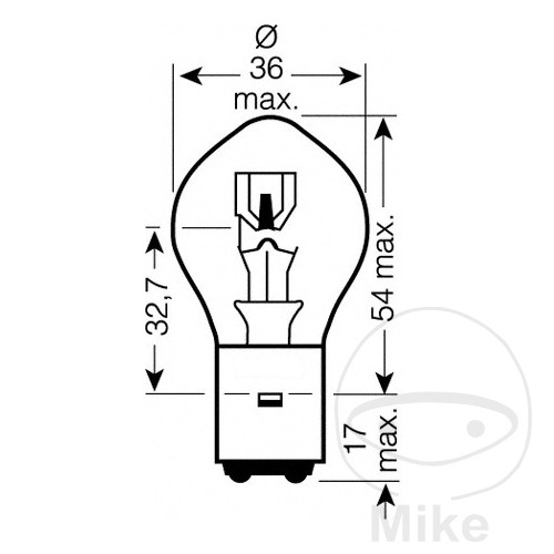 JMP žárovka 12V35/35 Watt BA20D APRILIA HABANA 50 99, HABANA 50 KAT 00-01, HABANA/MOJITO 50 KAT 02-04, RED ROSE 50 CLASSIC 4-RYCHLOSTNÍ STUPEŇ 92-93, RED ROSE 50 CLASSIC 5-RYCHLOSTNÍ STUPEŇ 94-99, RS 50 EXTREMA/REPLICA 99-03, RS 50 REPLICA 04-05...