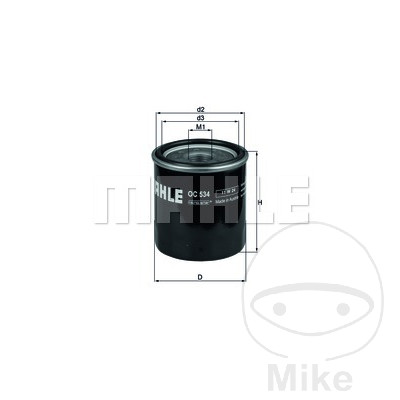 Mahle filtr Olej OC534 MQ 3105962 3120164 KAWASAKI KAF 400 MULE 610 4WD 08-15, KAF 400 MULE 600 2WD 08-16
