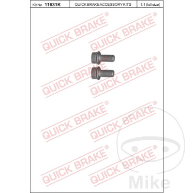 Quick Brake šrouby sada přední Brzdový třmen M10X1.25X20 obsah 2 ks