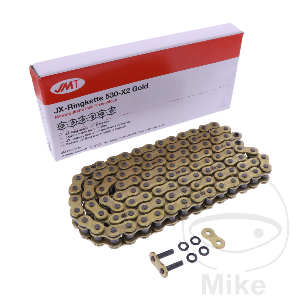 JMT JMT X-řetěz otevřený s nýtovací spojka 530X2 gold 110 DUCATI PANTAH 350 SL 83-84, PANTAH 350 TL 83-84, PANTAH 350 XL 82-83, HARLEY DAVIDSON FL 1200 ELECTRA GLIDE SHOVELHEAD 66-78, DAVIDSON FLH 1200 ELECTRA GLIDE PANHEAD 74 CI 65, DAVIDSON FLH 1200 ELE
