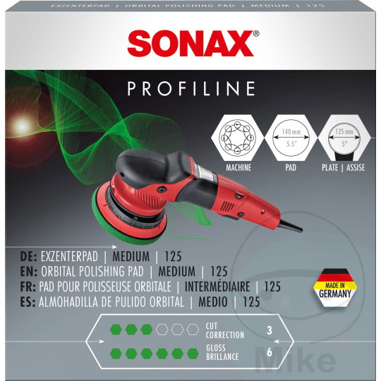 Sonax pad na excentr 125 mm medium Sonax