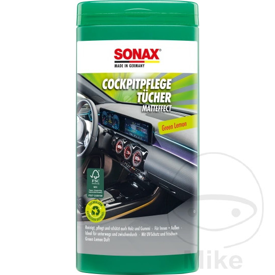 Sonax ubrousky na palubní desku Sonax Matteffect GREENLEMON Box