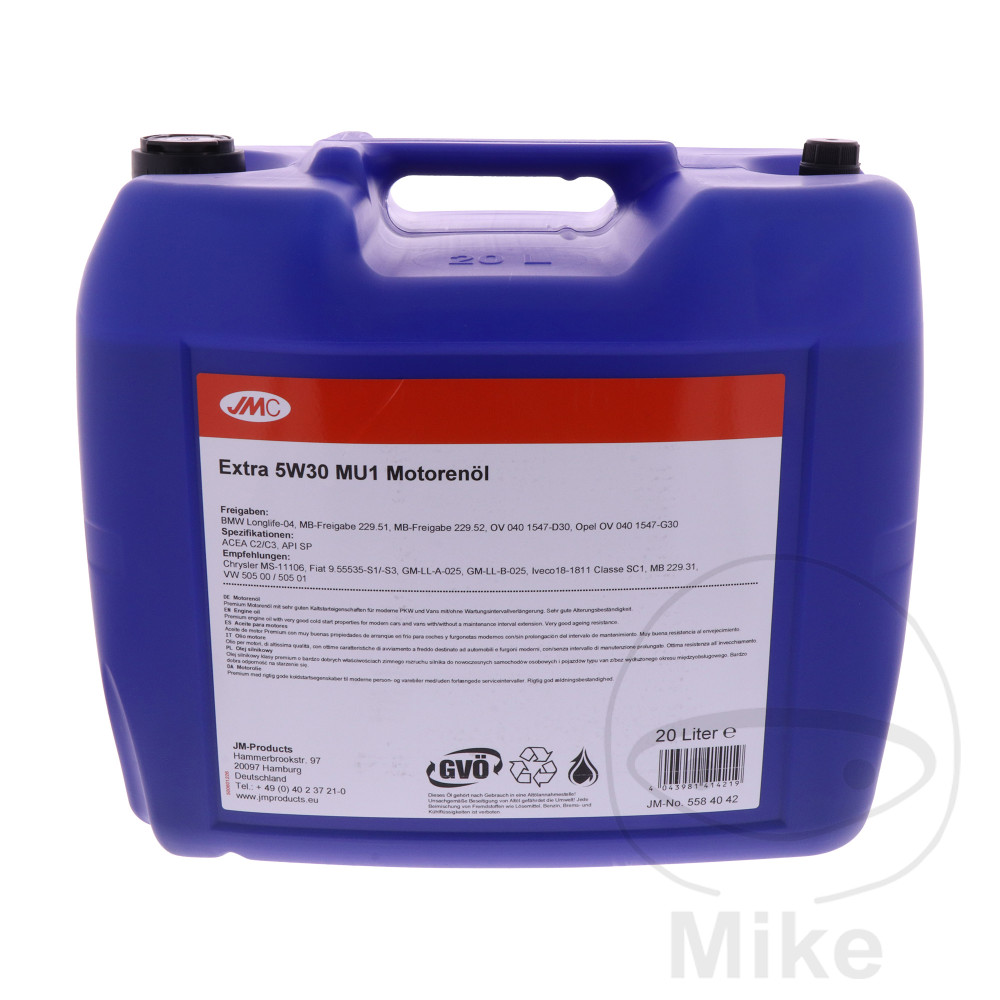 JMC motorový olej 5W30 MU1 20L JMC EXTRA
