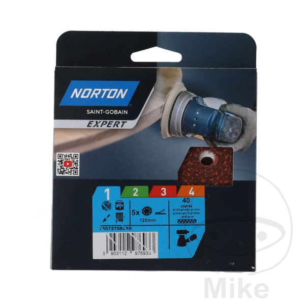 Norton brusný kotouč 8L K40 5 ks. 125 mm A203F Norton
