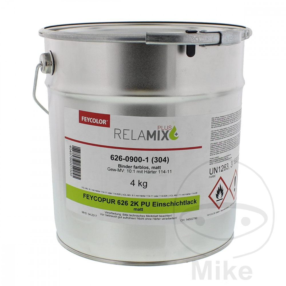 Feycolor 2K PU Single-Layer Lacquer 626 4 kg Feycopur Matt