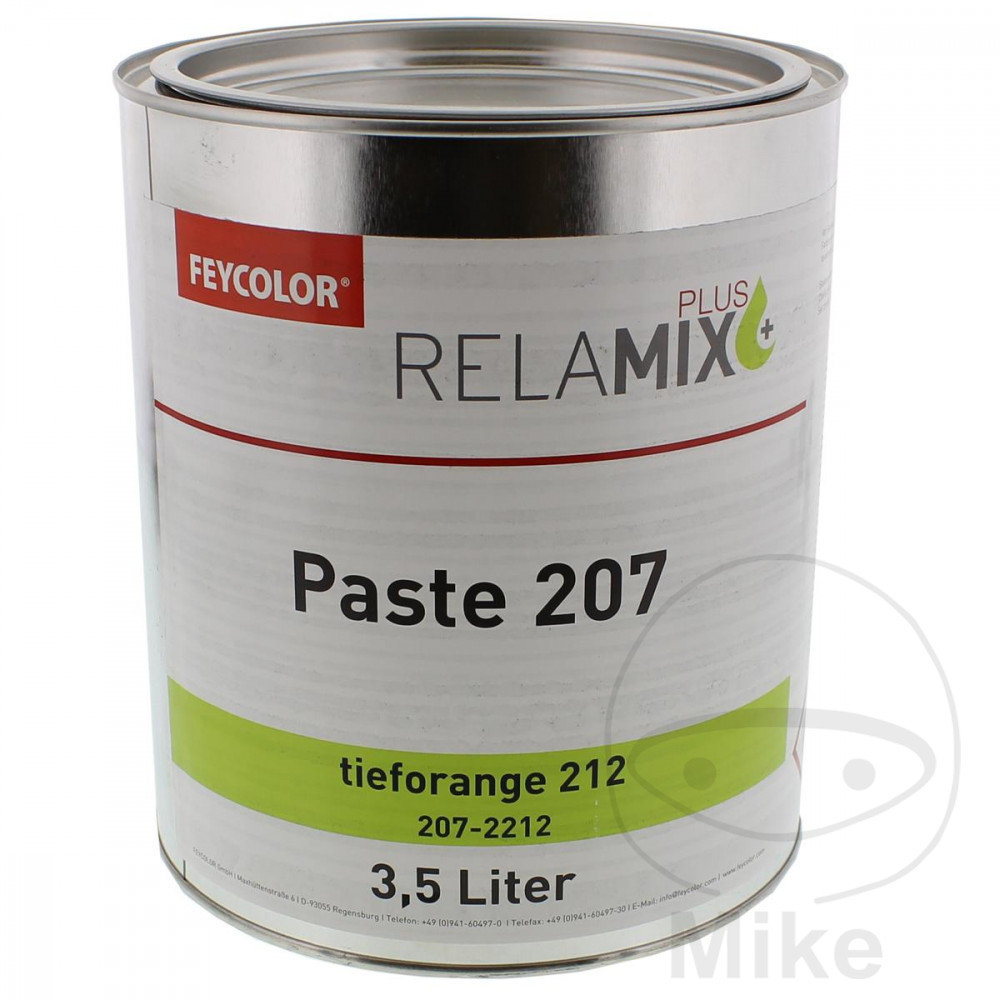 Feycolor Pigment Paste 207 212 3.5 l Deep Orange