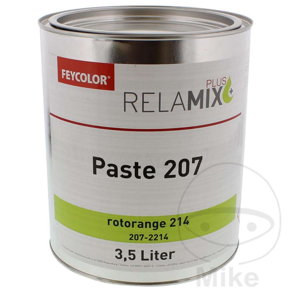 Feycolor pigment paste 207 214 3.5 l red-orange