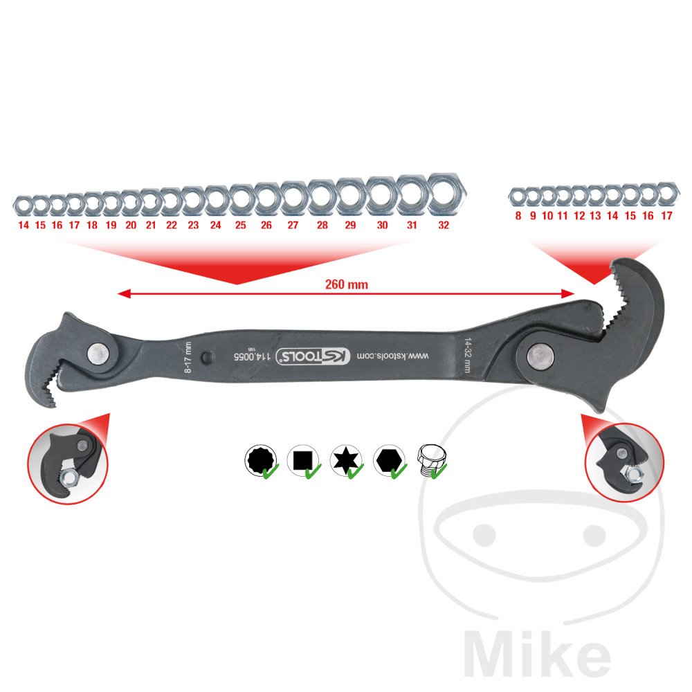KS Tools einhand-Multifunktions-klíč 8-32 mm