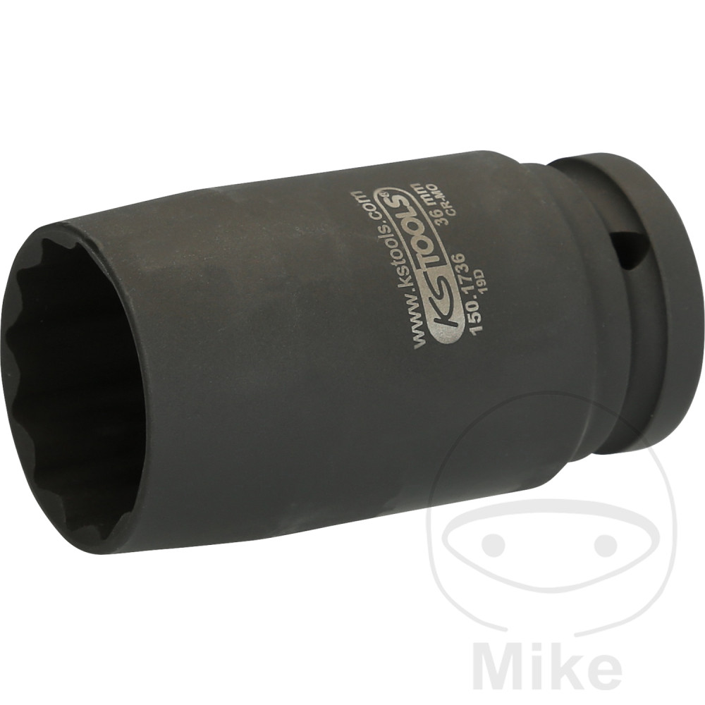 KS Tools rázová nástrčná hlavice 12 hran 3/4 36 mm tenkostěnné provedení hnací hřídel