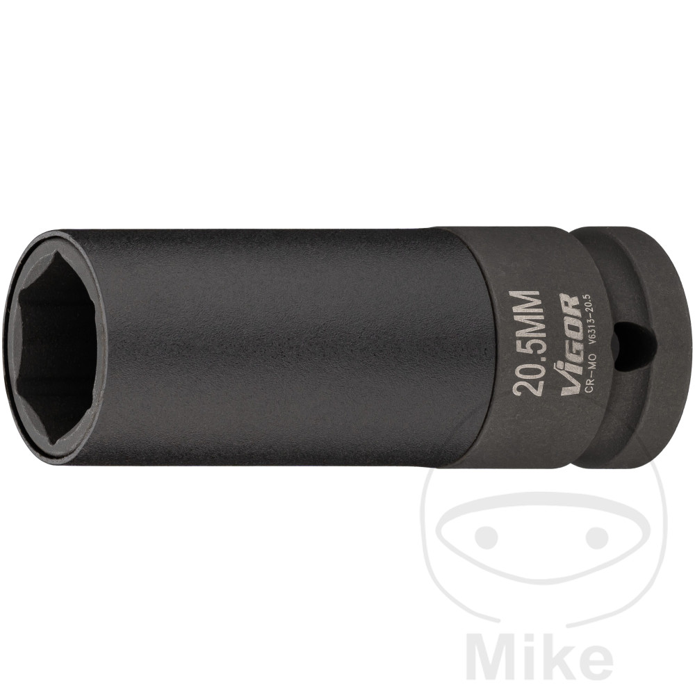 Vigor rázová nástrčná hlavice 6-ti hran 1/2 20.5MM potažený délka 80MM
