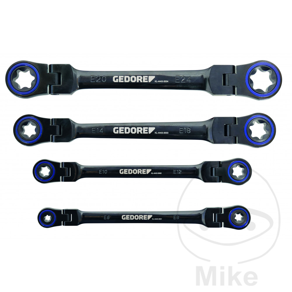 Gedore Automotive sada očkových ráčnových klíčů Doppel-kloub E Torx