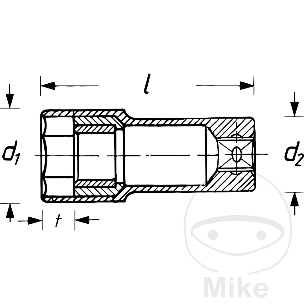 Hazet koncovka SW13/16 1/2 palec + Magnet délka 68MM