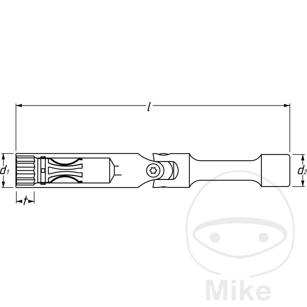 Hazet koncovka SW5/8 3/8 palec + kulový kloub L270MM