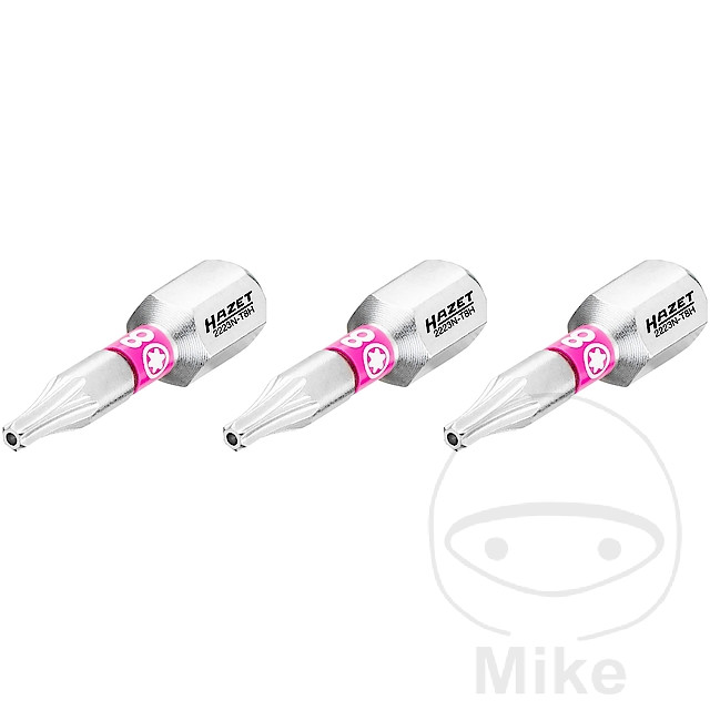 Hazet BIT TORX T8H 1/4Z 3 - dílná 25 mm 1/4Z=6.3 mm