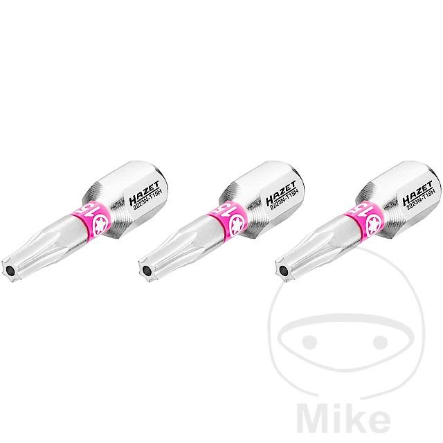 Hazet BIT TORX T15H 1/4Z 3 - dílná 25 mm 1/4Z=6.3 mm