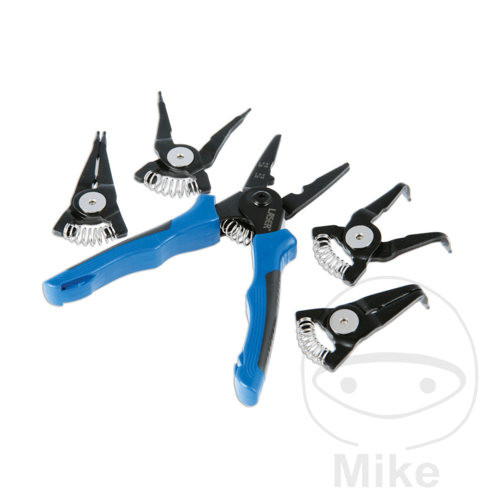 Laser Tools sada kleští pojistné kroužky 5IN1 včetně CRIMP vložka
