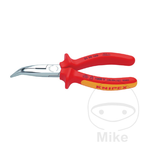 Knipex půlkulaté kleště zahnutý 160VDE pochromovaný 2K rukojeť