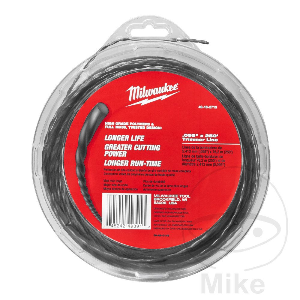 Milwaukee žací struna 2.4 mm X 76M