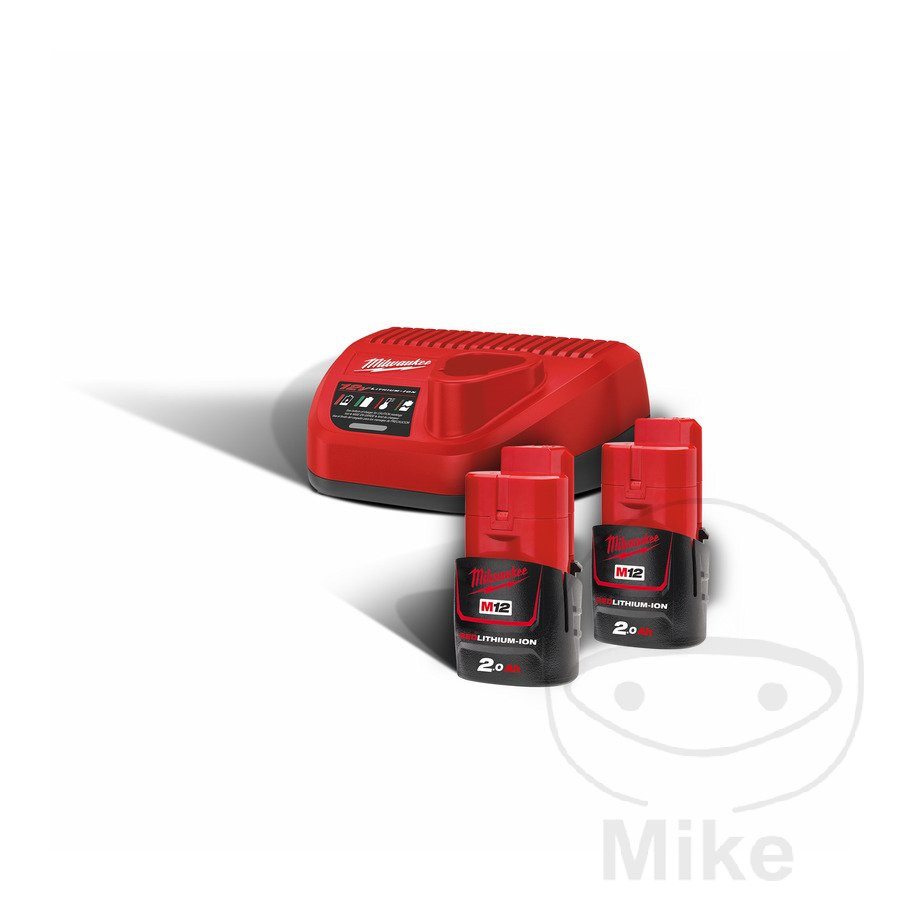 Milwaukee startovací sada 12V Milwaukee 2x akumulátor 2.0AH + nabíječka
