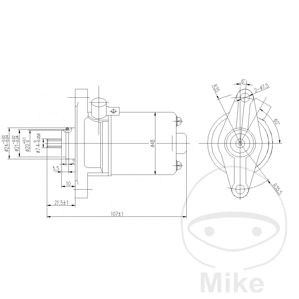 JMP starter KAWASAKI KFX 50 KSF KSF 4T 07-15, KFX 50 KSF 4T 16-21, KYMCO AGILITY 25 R12 4T EURO4 19, AGILITY 25 R12 4T EURO4 20, AGILITY 50 R12 4T 05-15, AGILITY 50 R10 4T 11-13, AGILITY 50 R12 4T EURO5 21-25...