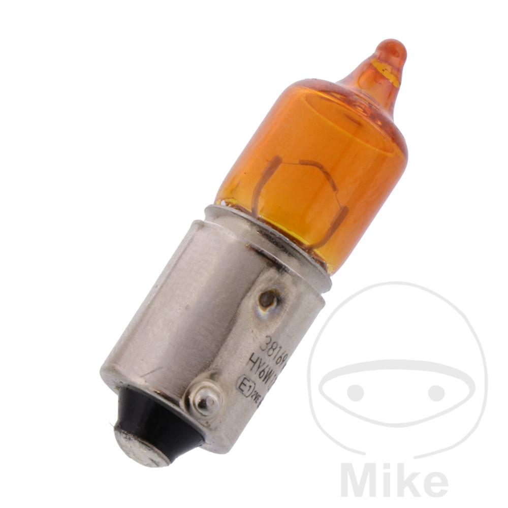 JMP žárovka 12V HY6W BAZ9S žlutá obsahuje 10 kusů HUSQVARNA NUDA 900 12, NUDA 900 R 12-15, NUDA 900 ABS 13-15, NUDA 900 R ABS 13-15, MV AGUSTA BRUTALE 675 12-14, AGUSTA BRUTALE 675 ABS 14-17, AGUSTA BRUTALE 800 13-14...