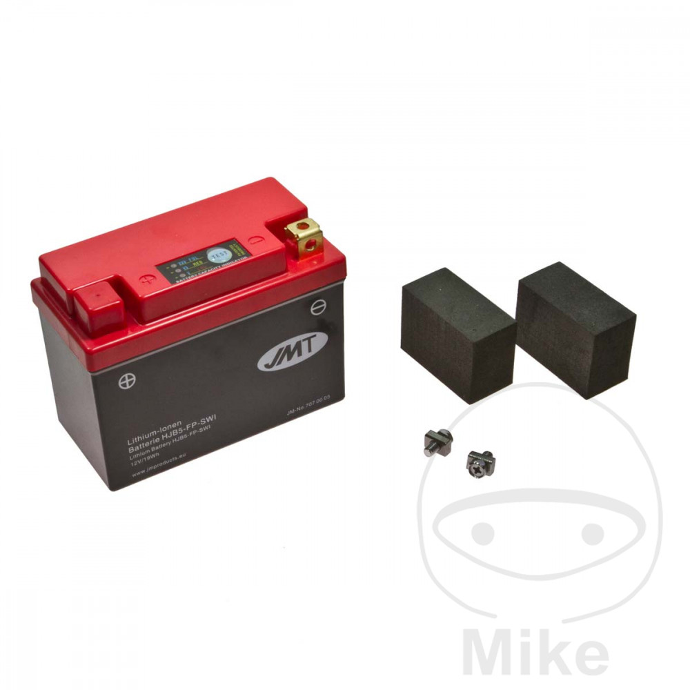 Levně JMT motocyklový akumulátor HJB5-FP JMT Lithium-iontová s ukazatelem, vodotěsná KAWASAKI H2 750 MACH 4 72-75, KH 250 76-80, KH 400 76-78, S1 250 MACH 1