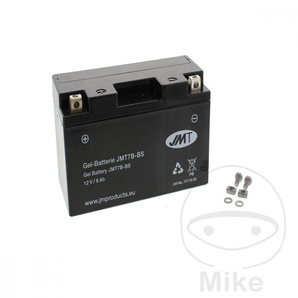 JMT motocyklový akumulátor YT7B-BS Gel JMT Yuasa 7070832 1046 6ON 0092 BETA ALP 40 350 04-13, M4 350 MOTARD 04-15, CAN-AM DS 450 EUROPA 09, DS 450