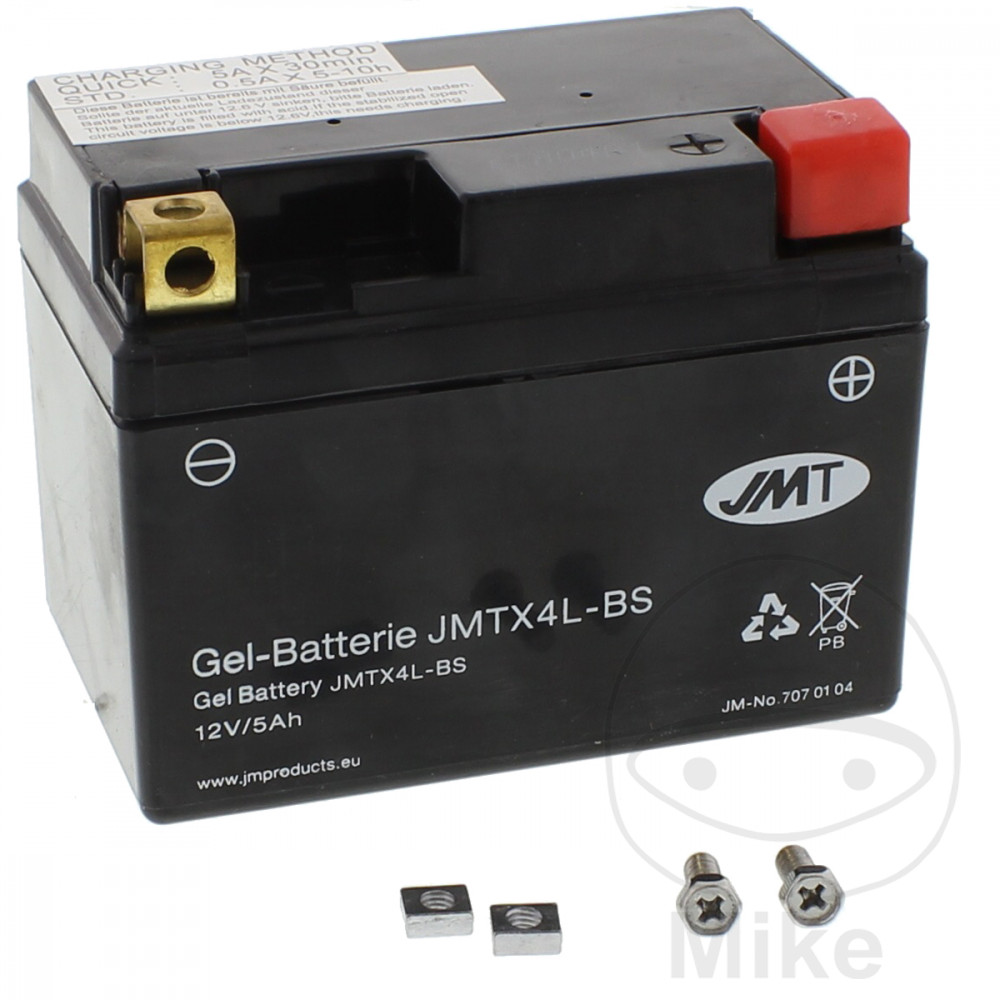 Levně JMT motocyklový akumulátor YTX4L-BS Gel JMT Yuasa 7071293 3620 6ON 9122 ADLY/HER CHEE/HERKULES AIR TEC 1 50 AC 06-10, CHEE/HERKULES AIR TEC SSII 50 LC