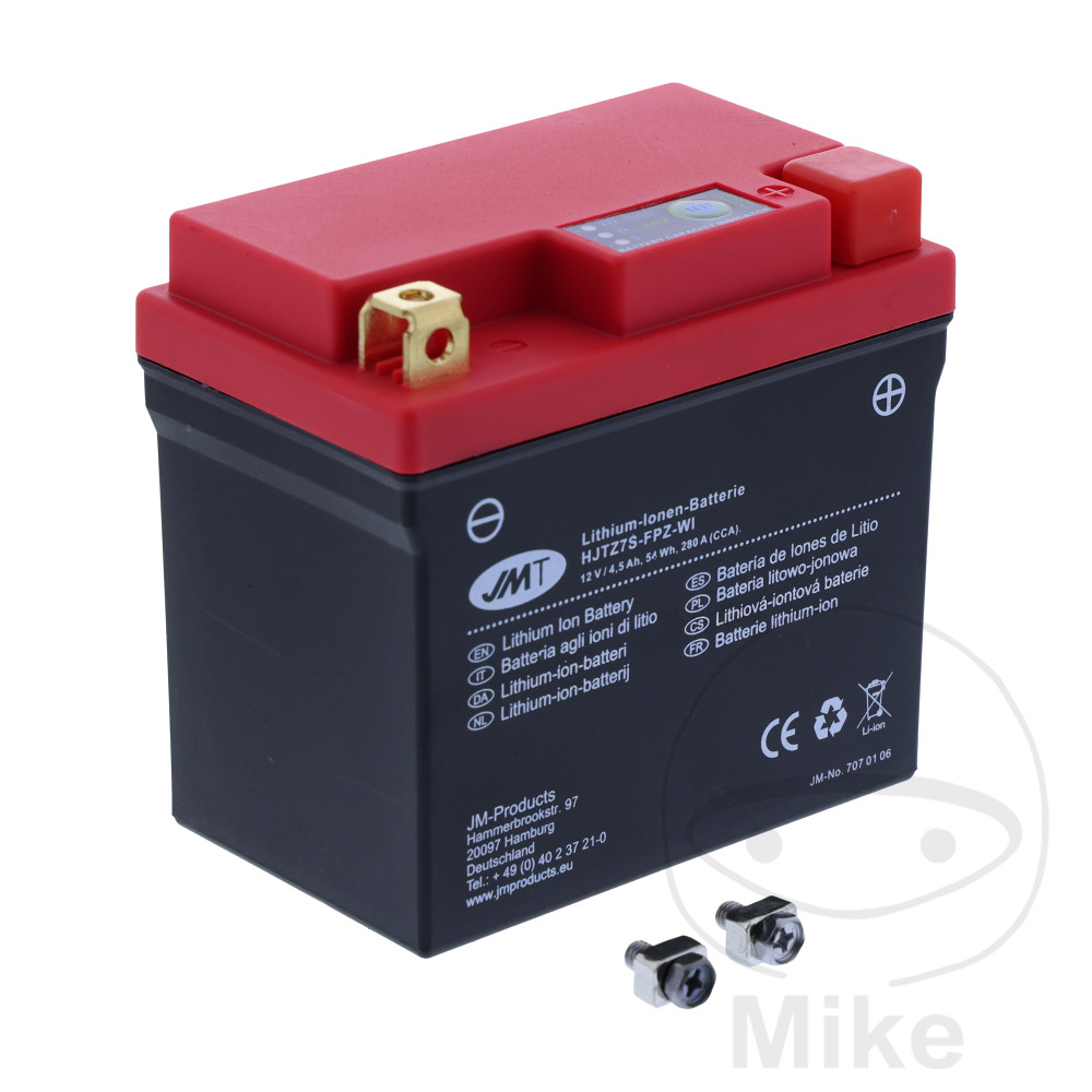 Levně JMT motocyklový akumulátor HJTZ7S-FPZ-WIJMT Lithium-iontová s ukazatelem BENELLI BN 251 15-16, BN 251 ABS 17-20, LEONCINO 125 CBS 22-25, LEONCINO
